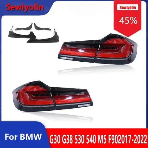 Car Accessories G38 G30 LED Tail Lights For BMW 530 540 M5 F90 2017-2022 Rear Lamps DRL Plug And Play Flashing steering 2PCS/SET