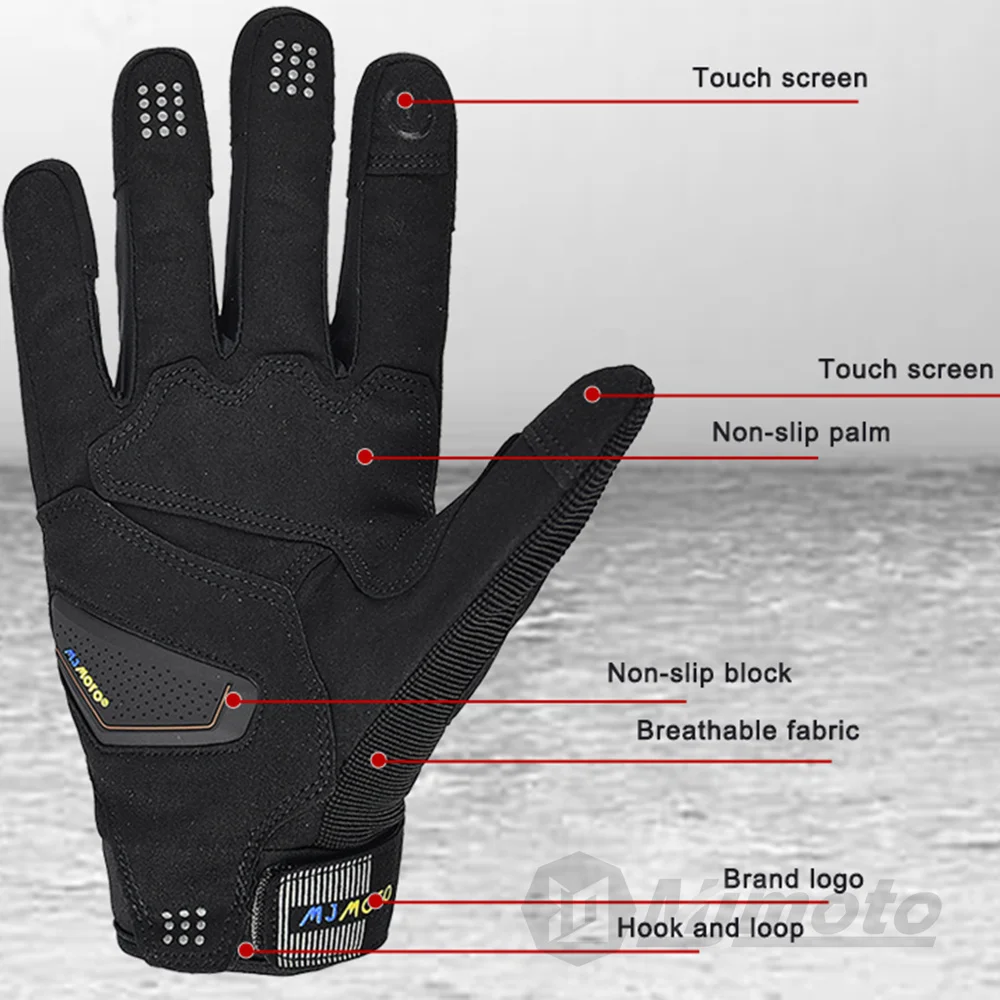 Motorcycle Macaron Retro Breathable Mesh Rider's Gloves Touch Screen Anti-Drop Spring and Summer Riding Gloves for Men and Women