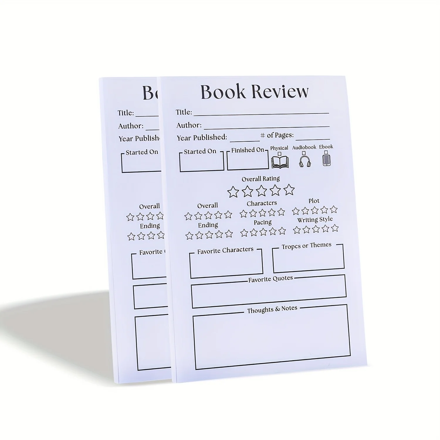 2 Pcs Funny Book Review Notepad ,Perfect Gift for Book Lovers & Daily Office Use,40 Sheets/Pad