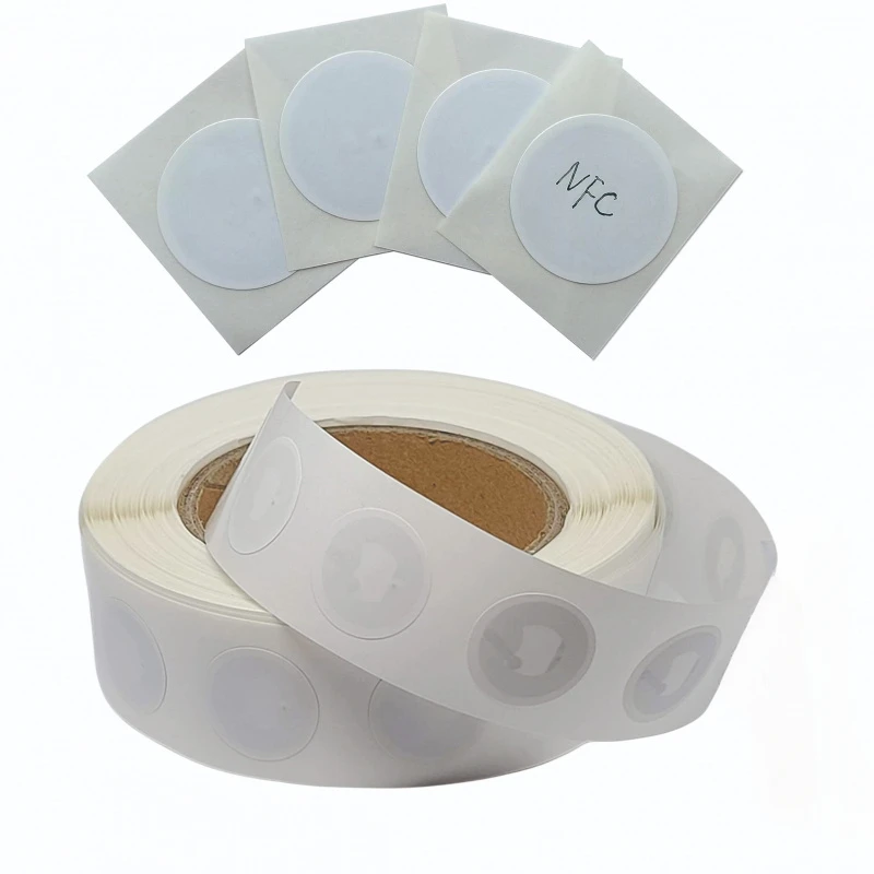 Universal NTAG215 NFC RFID Stickers 504Bytes Rewritable Self-Adhesive Labels for TagMo Amiobot DIY Projects