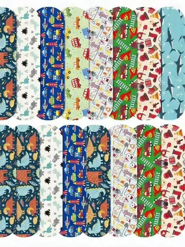 10pcs Kids Bandages Bulk Cute Cartoon Flexible Bandages Waterproof Breathable Bandages Strip