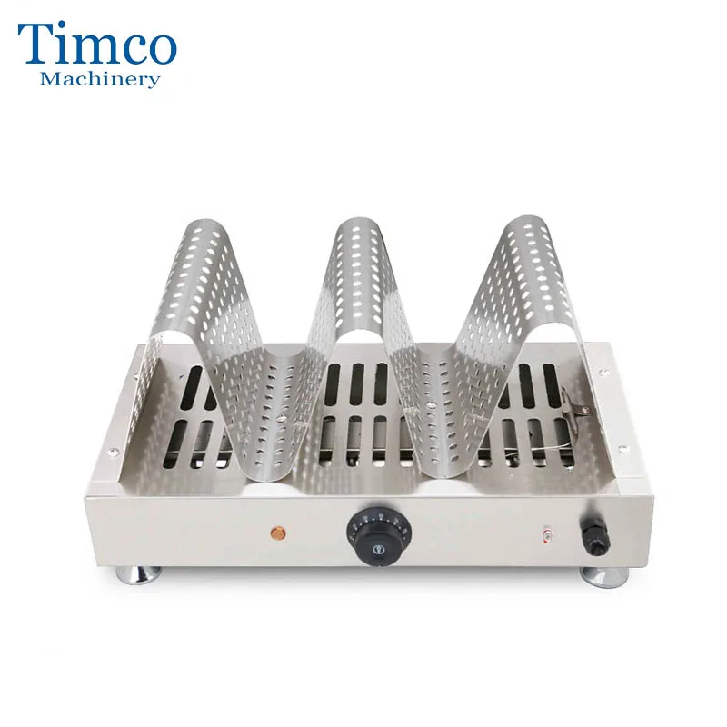 TIMCO Egg Bubble Waffle Warmer Showcase Food Cart Egglet Commercial Stainless Steel Egg Waffle Warmer Display