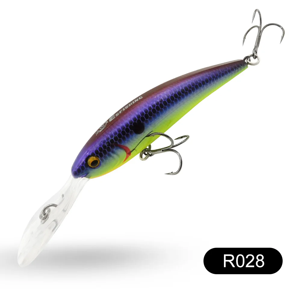 ESFISHING Angelköder Wobbler für Hechtangeln 90mm 16g Easy Sprinter Schwimmender Minnow
