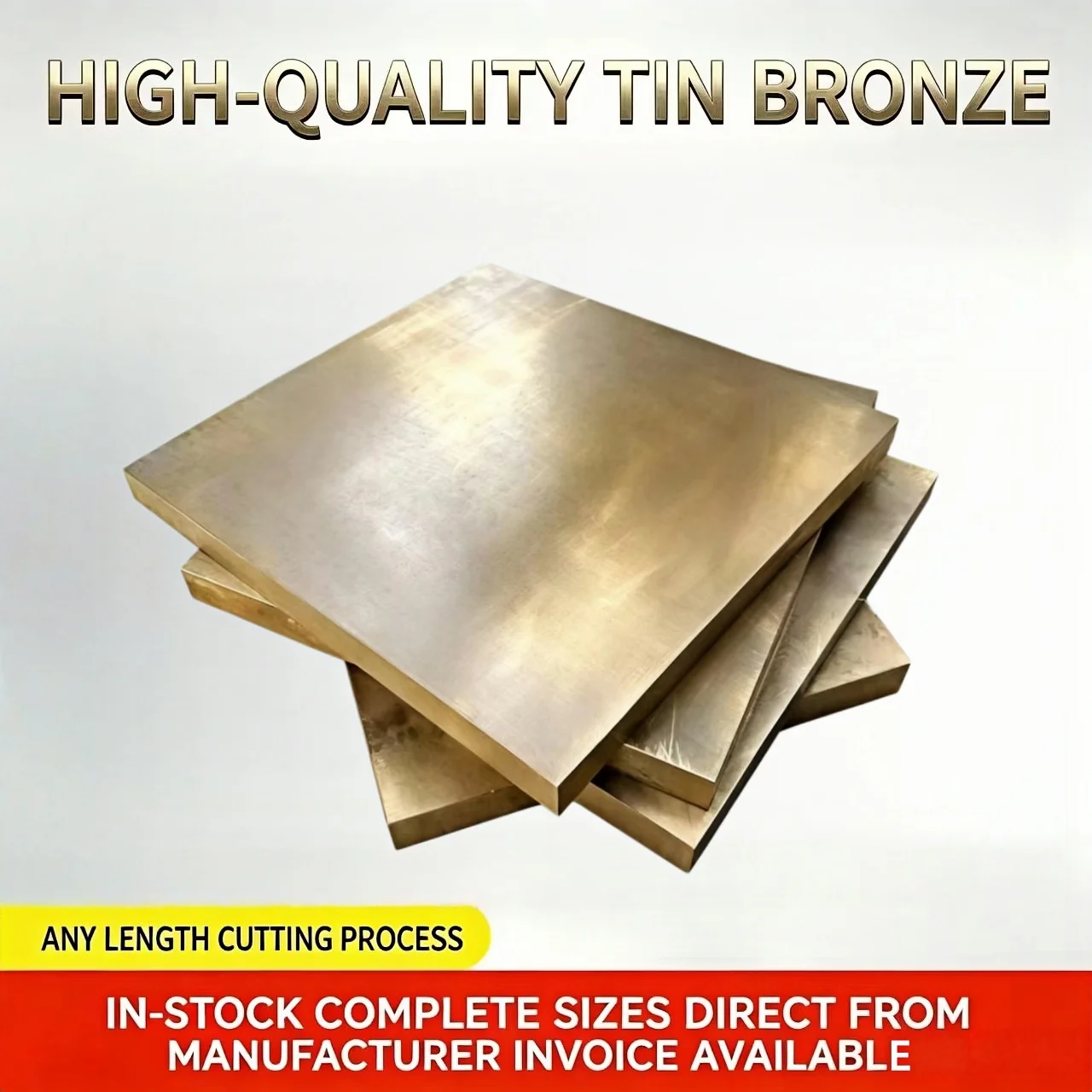 

663 Wear-Resistant Tin Bronze Plate Block Square Customizable Dimensional Zero-Cutting Tool for Arbitrary Sizes