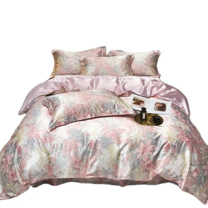 

Digital Printing Polyester Printed Washed Bedding Set Duvet Cover Bed Linen Fitted Sheet Pillowcases Home Textiles
