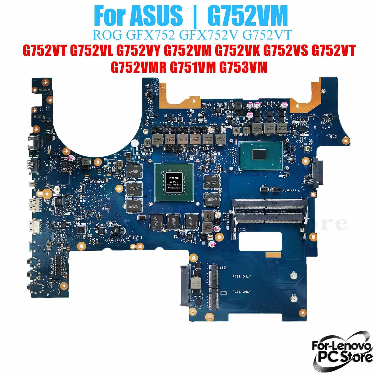 

G752VM For ASUS ROG G752VM G752VK G753VM G752VL G752VM-CN G752VM-US Laptop Motherboard Laptop Mainboard