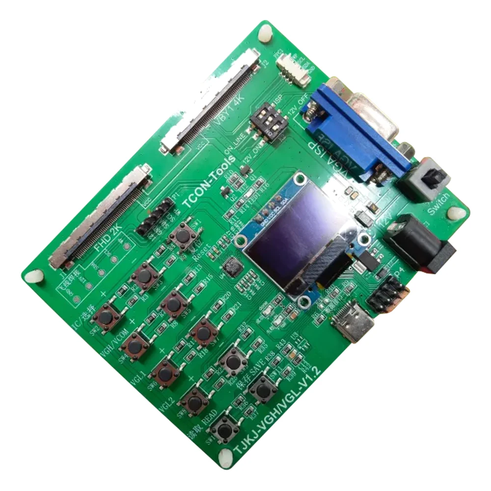 TCON V1.2 Voltage Regulator Programmer DC12V VGH VGL VCOM IC Adjustment with Reset Function Strong Compatibility with PMICS