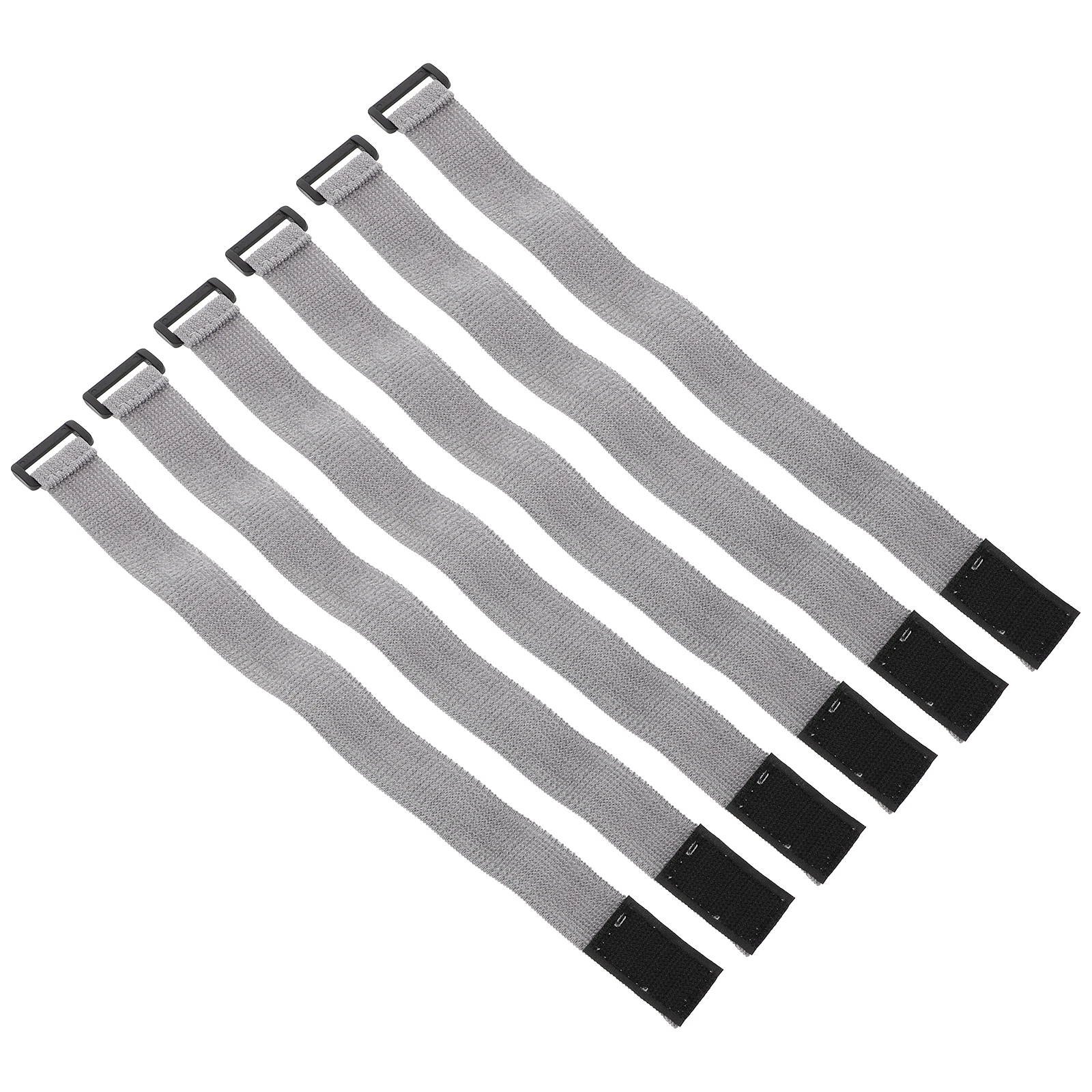 

6 Pcs Elastic Band 25mmx320mm Gray Strap Reusable Lunchbox Bands Picnic Travel Fixed Straps Outdoor