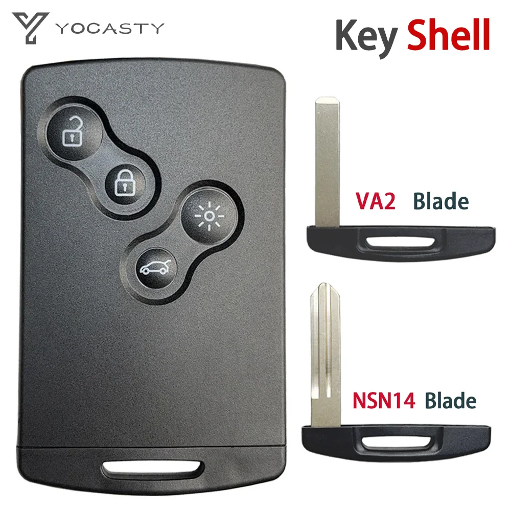 YOCASTY For Renault Clio IV Captur Megane III Fluence Laguna III Scenic Koleos Samsung QM5 Keyless Smart Key Shell Case