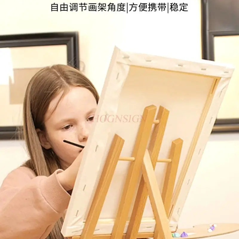 1pcs oil painting board Beech wood small easel desktop desktop small mini oil painting stand bracket