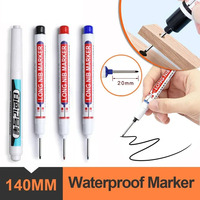 20mm Long Head Marking Pen Waterproof and Colorfast Ceramic Tile Wood Metal Deep Hole Marking Pen Woodworking Electrician Tools