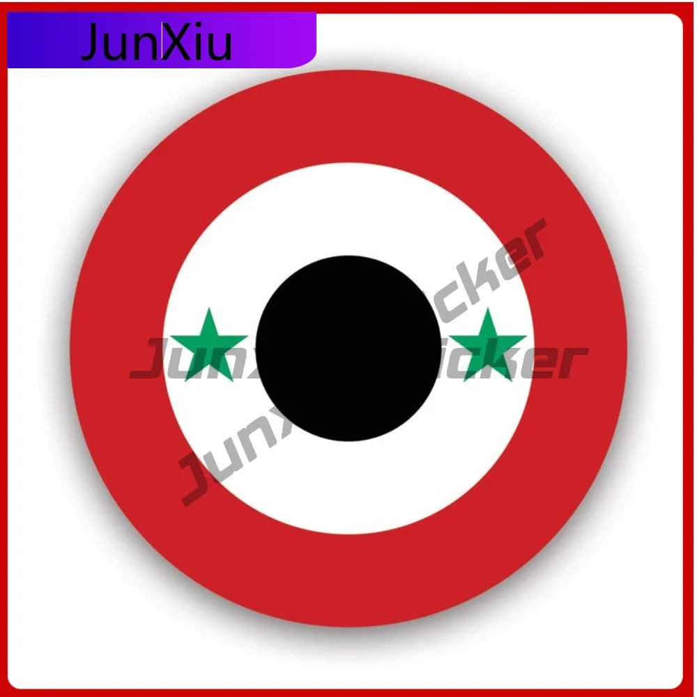 

Syrian Arab Roundel Sticker Waterproof Outdoor Cute Laptop Waterproof Vinyl Decal For Letter Boxe Creative Decor Sticker