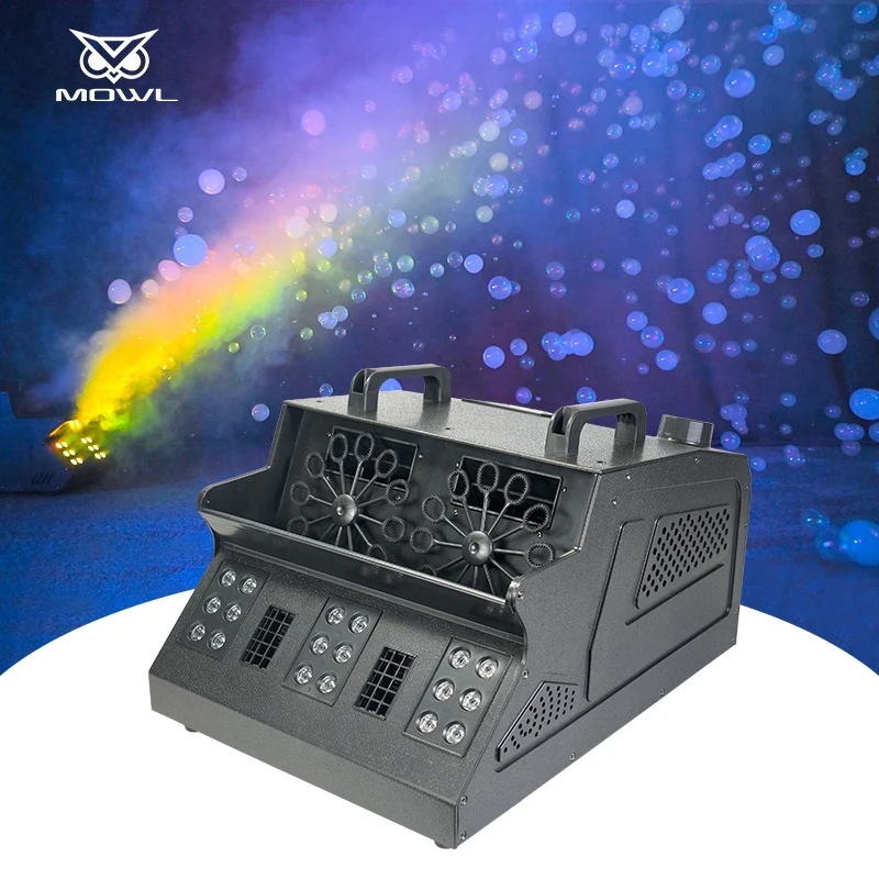 

Stage Equipment Double Head DMX 512 RGB 1200W Fog Smoke Bubble Machine for Party Show