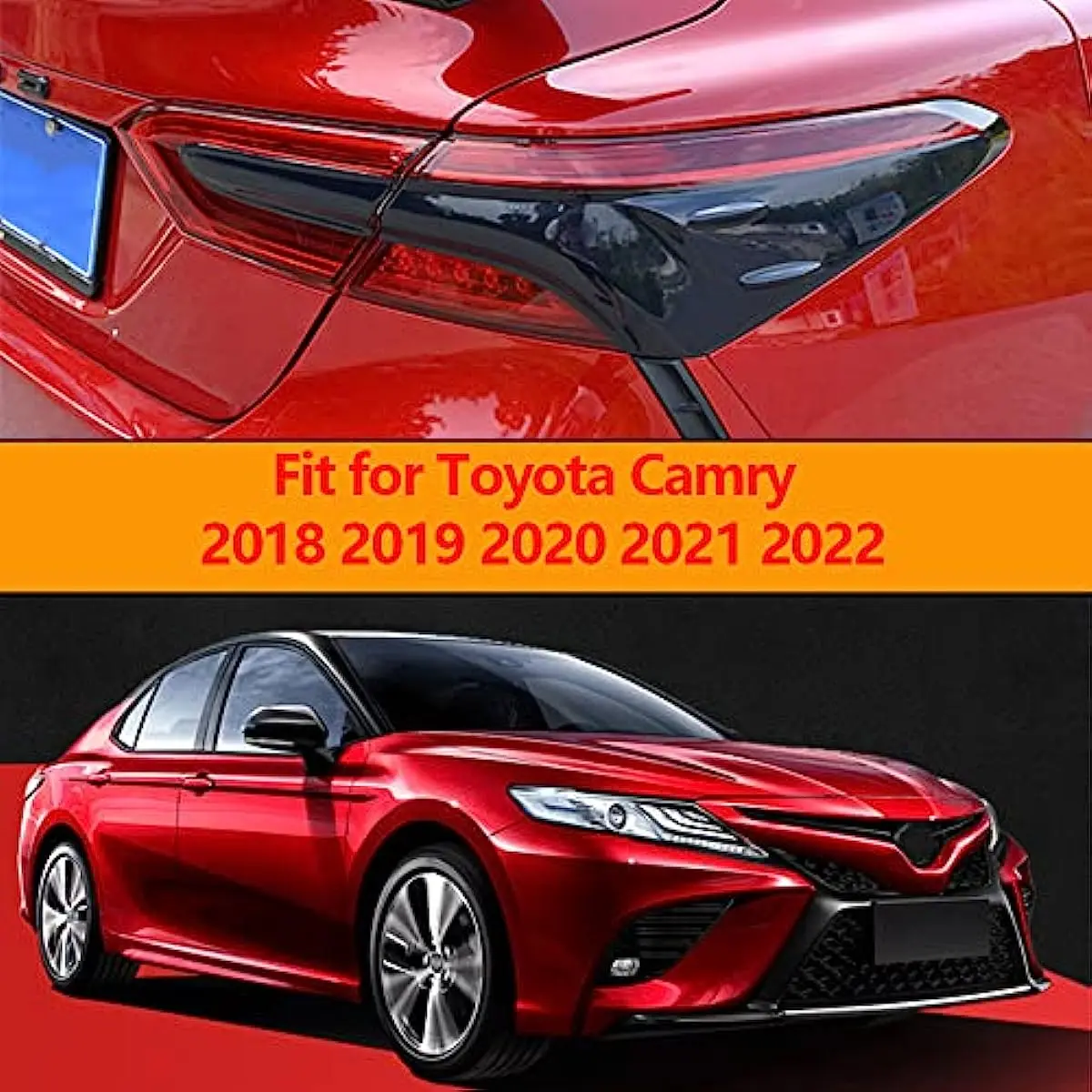 Tail Light Lamp Cover Guard Trim Tail Light Frame Bezels Decoration Compatible with Toyota Camry 2022 2021 2020 2019 2018