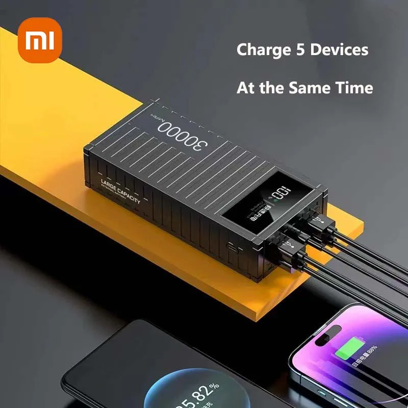 Xiaomi Container 200000mAh Large Capacity Portable Powerbank external Mobile Battery Charger External Power Bank For IPhone