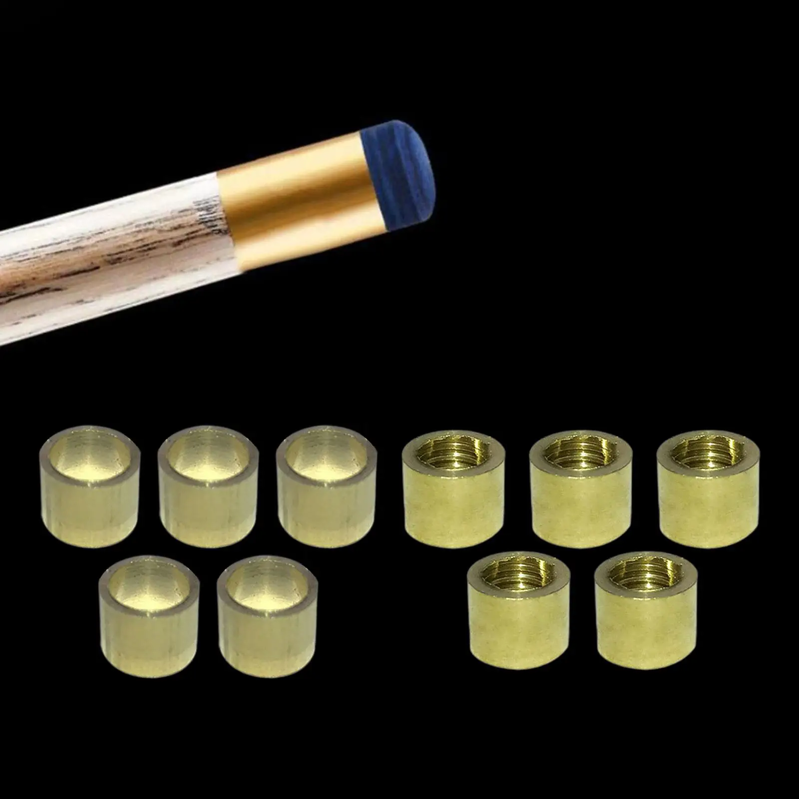 5x حلقات البلياردو النحاسية حلقات جديلة حمام السباحة 9 مللي متر خفيفة الوزن مدمجة وسهلة الاستخدام ملحقات البلياردو لرأس البلياردو #4