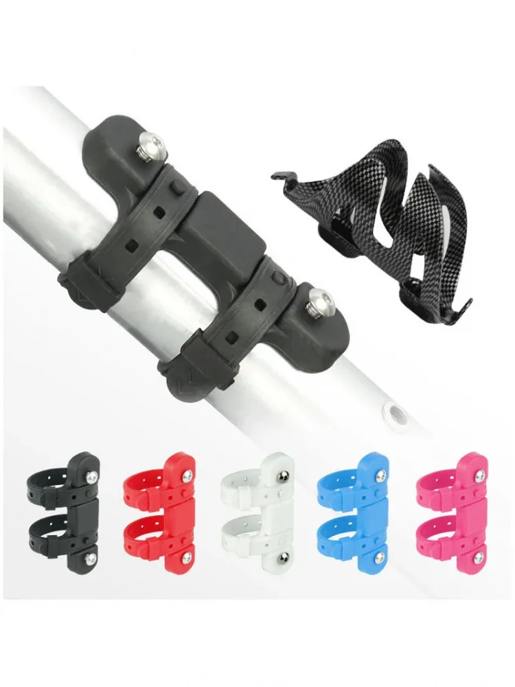 AliExpress Universal Bike Bottle Cage Mount - Silicone Strap Holder for Bicycle, Water Bottle, Kettle, Flask - No Drill Adapter Bracket Acc