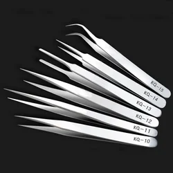 6PCS/Set Precision Tweezers Set ESD Anti Static Stainless Steel Tweezers Repair Tools For Electronics Repair Soldering Craft