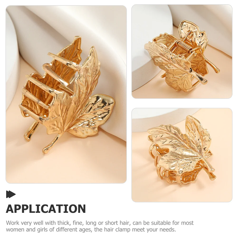 

2Pcs Leaf Hair Clips for Women Durable Metal Clamps for Daily Life and Special Events Styling Unique Claw Clips