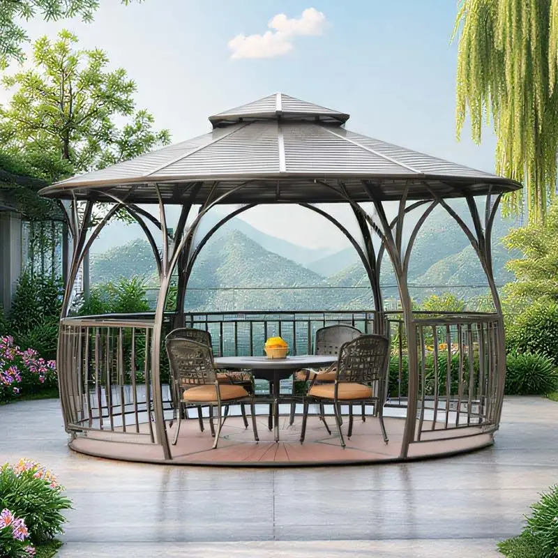 Garden gazebo room tent courtyard agritainment household thatch gazebo simulation thatch shed yurt catering shed
