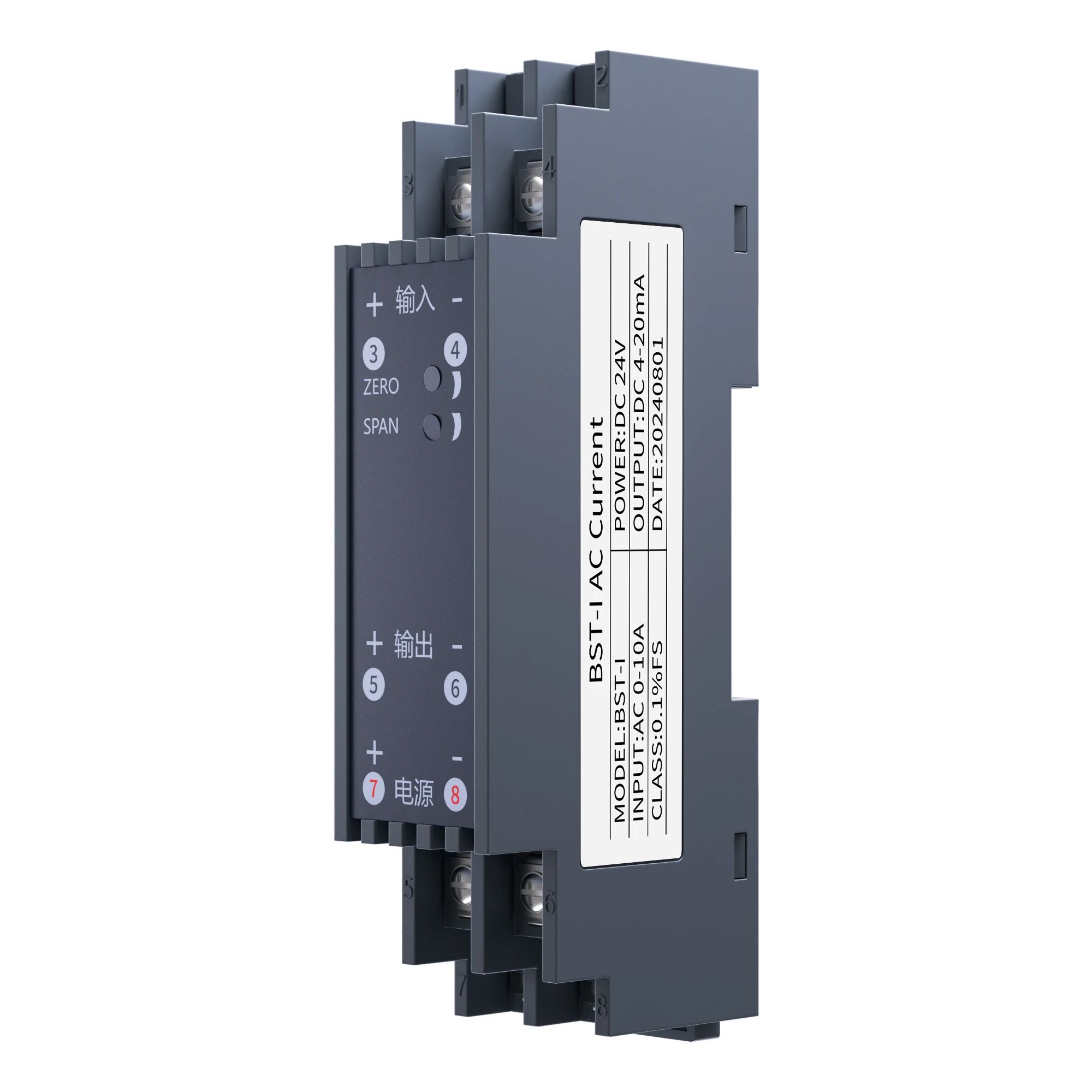 0-10A 0-20A AC ~ 4-20mA 0-20mA 0-10mA DC 출력 전류 변환기 AC 0-500mA ~ 0-10V 0-5V RS485 전류 신호 변환기