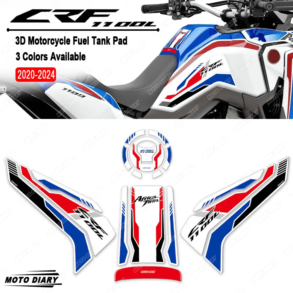 

3D CRF1100L Fuel Tank Pad Sticker Gas Cap Protection Decals Waterproof For HONDA CRF 1100L Africa Twin 2020-2024