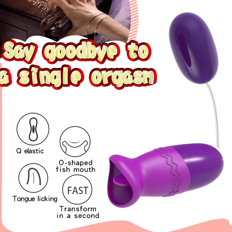 Female Masturbator Tongue Licking Vibrator USB Vibrating Egg G-Spot Vagina Massage Clitoris Stimulator Sex Toys For Women Shop