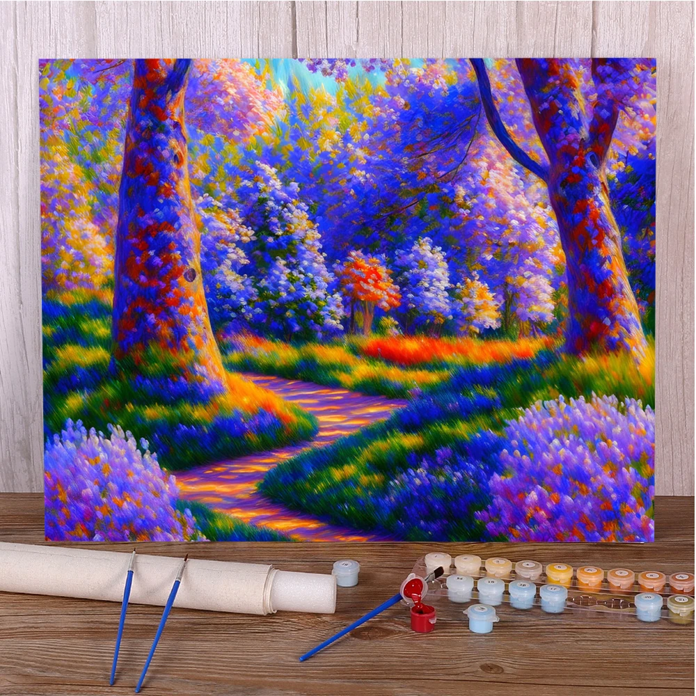 Landscape Beautiful Nature Paint By Numbers Complete Kit Oil Paints 50*70 Canvas Pictures New Design Crafts For Adults Wholesale