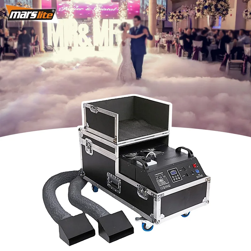 Дымовая машина Marslite 2000W 3000W для низкого распыления тумана, на водной основе, с двойным выходом, для свадеб, сцены, мероприятий, вечеринок
