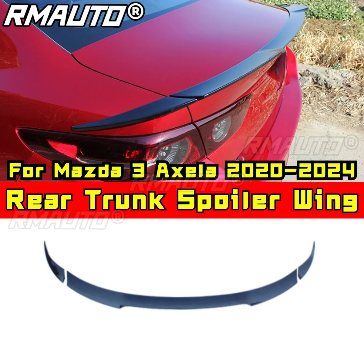 

Car Rear Wing Rear Trunk Spoiler Wing Diffuser Protector Body Kit For Mazda 3 Axela 2020-2024 Car Accessories