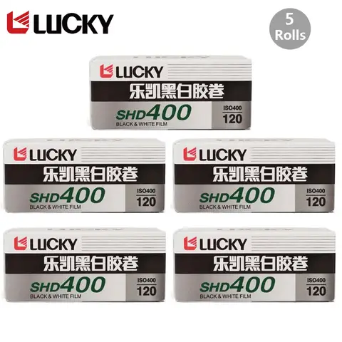 SHD 400 LUCKY ISO 400 필름, 흑백 네거티브 필름, 코닥 후지필름 카메라용, 만료일 2026, 120mm, 1, 3, 5/10 롤