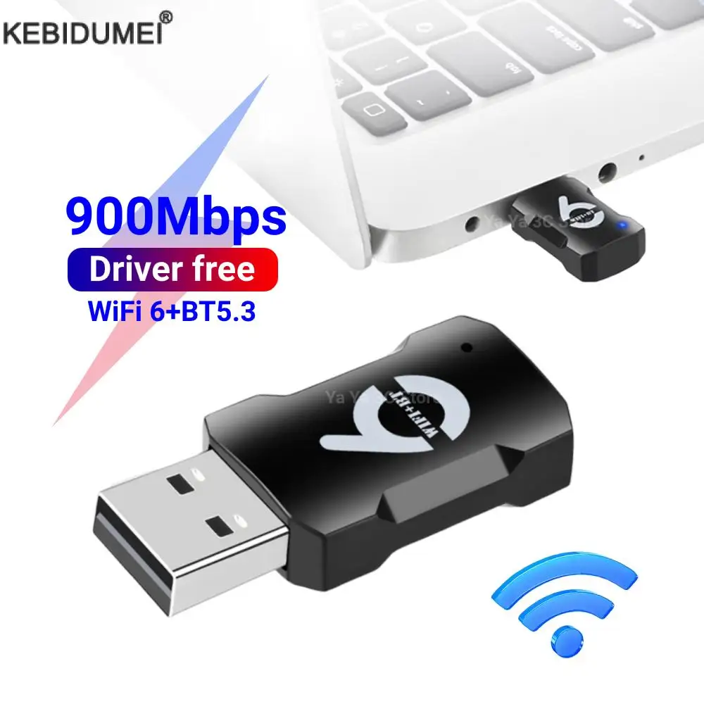 900Mbps USB WiFi Bluetooth Adapter 2 in 1 Dongle Dual Band USB Wifi Adapter USB Bluetooth 5.3 Adapter For PC/Laptop Driver Free