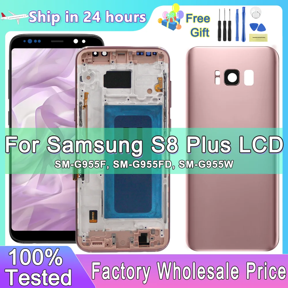 TFT S8 Plus G955F Display Screen Replacement for Samsung Galaxy S8 Plus S8+ G955FD Lcd Digital Touch Screen with Frame Assembly