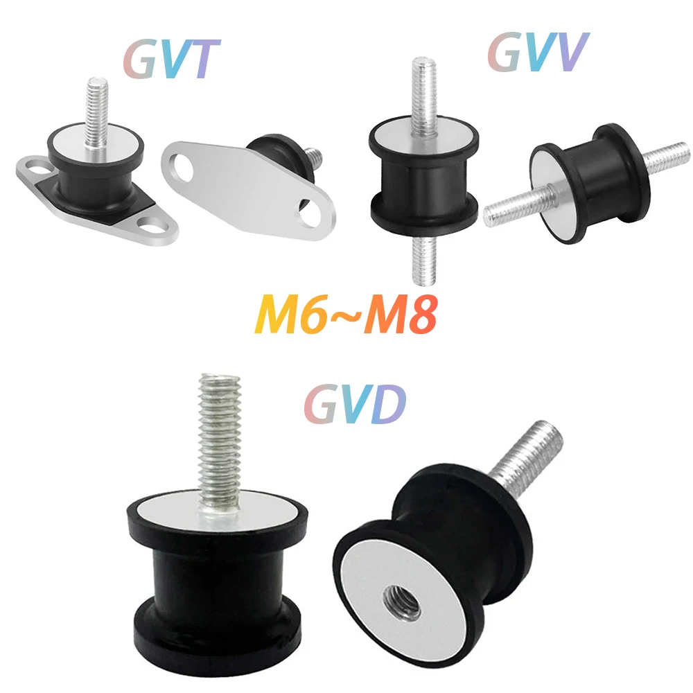 2Pcs 20x15 M6x18 ~ GVT-30x18 Shock Absorber Male-Male Thread Rubber Shock Absorber Crash Pad Damper Anti Vibration Isolation Mo
