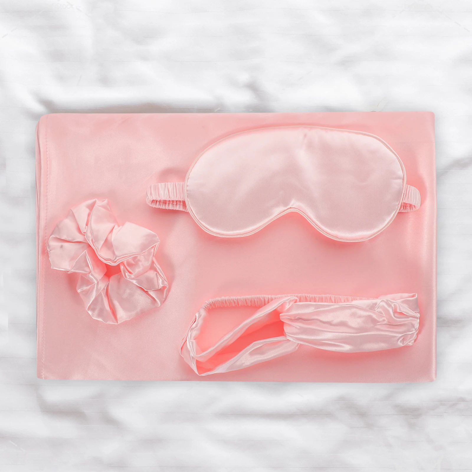 

1 set Silk Eye Masks Hair Headb s Sleep Mask for Women Bridesmaid Gifts Flower Girl Gift Satin Scrunchies Wedding Favors
