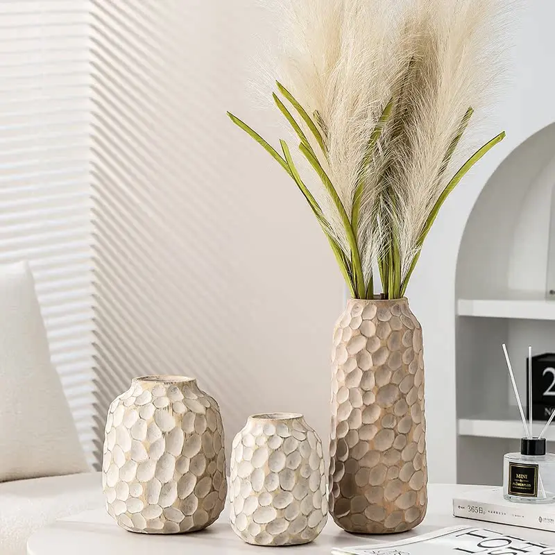 

Nordic ins retro ceramic vase high-end decoration ornament water storage coffee table desktop living room flower vase