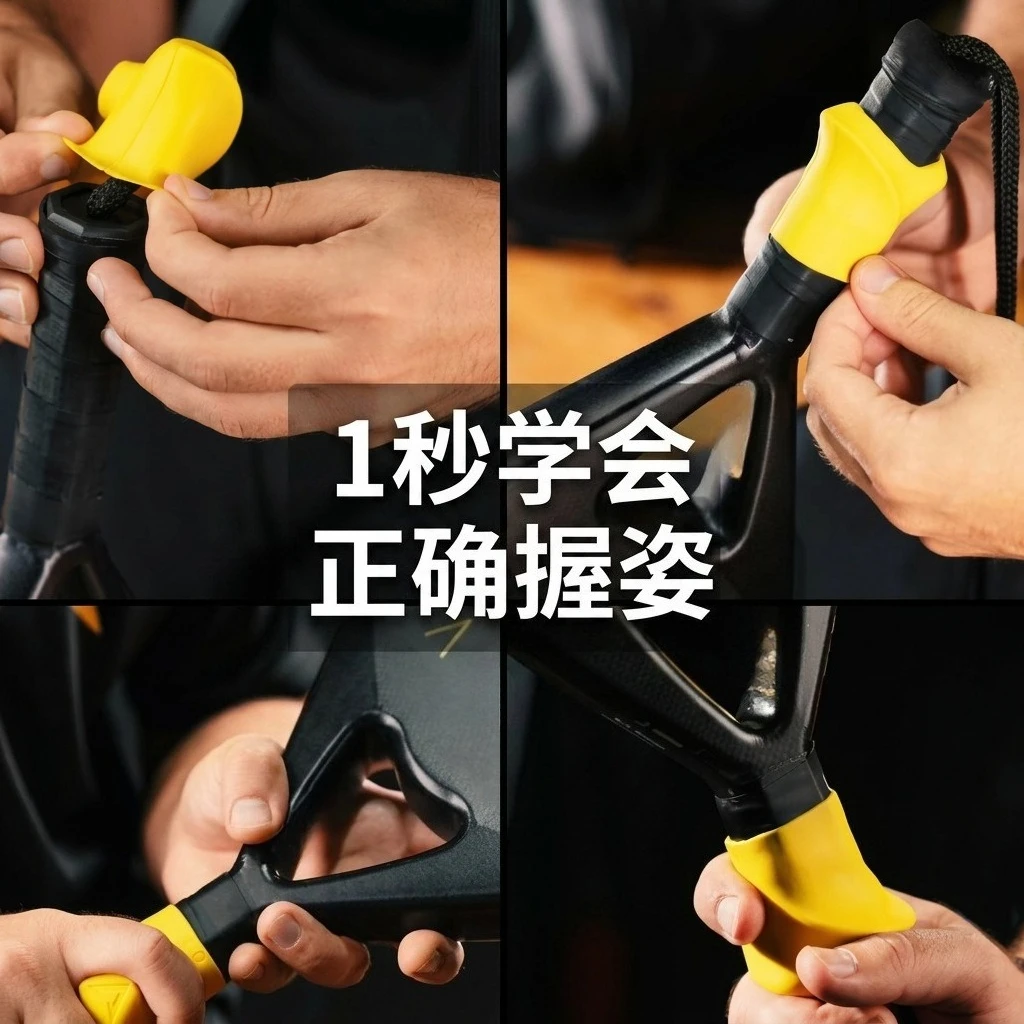 Tennis racket grip braces, hand-held posture training aids for beginners