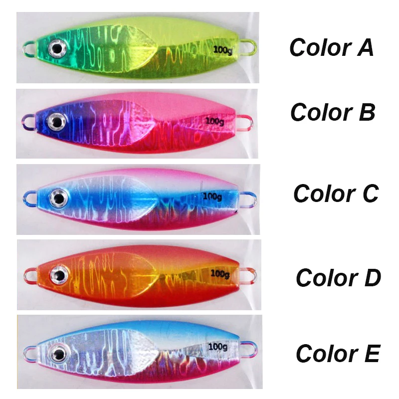 YUCONG 1PX Metal Jigs Spoon 40-60-80-100g Trolling Fishing Lure Sinking Jigging Bait Hard Wobblers leurre peche cebo duro Isca