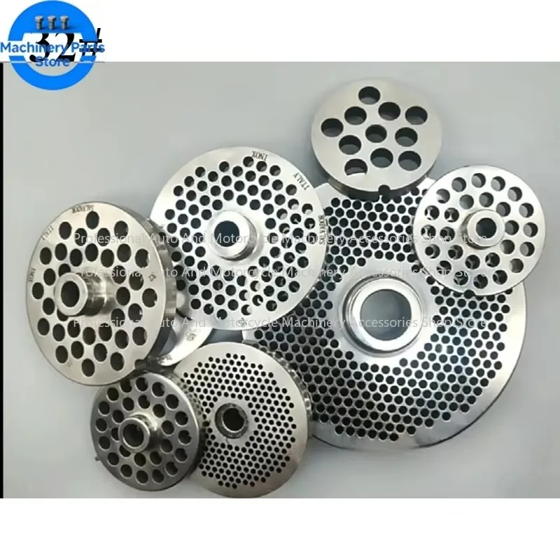 32# Electric Meat Grinder Orifice Plate Stainless Steel Meat Plate Sieve Round Knife Meats Grate Meat Grinder Accessories