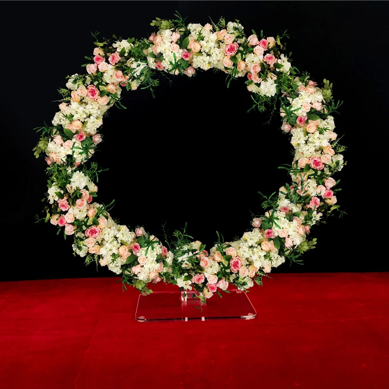 

10 PCS Clear Arch Crystal Centerpiece Artificial Flower Stand Road Lead Window Display frame shelf party table f