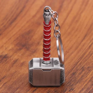 Los Avengers Thor Hammer Metal Key Chain Marvel Keyring Mujeres Mujeres Soporte de llavero Accesorios de llavero Juguetes Regalo 8 mejores ventas de THOR Toys - №2