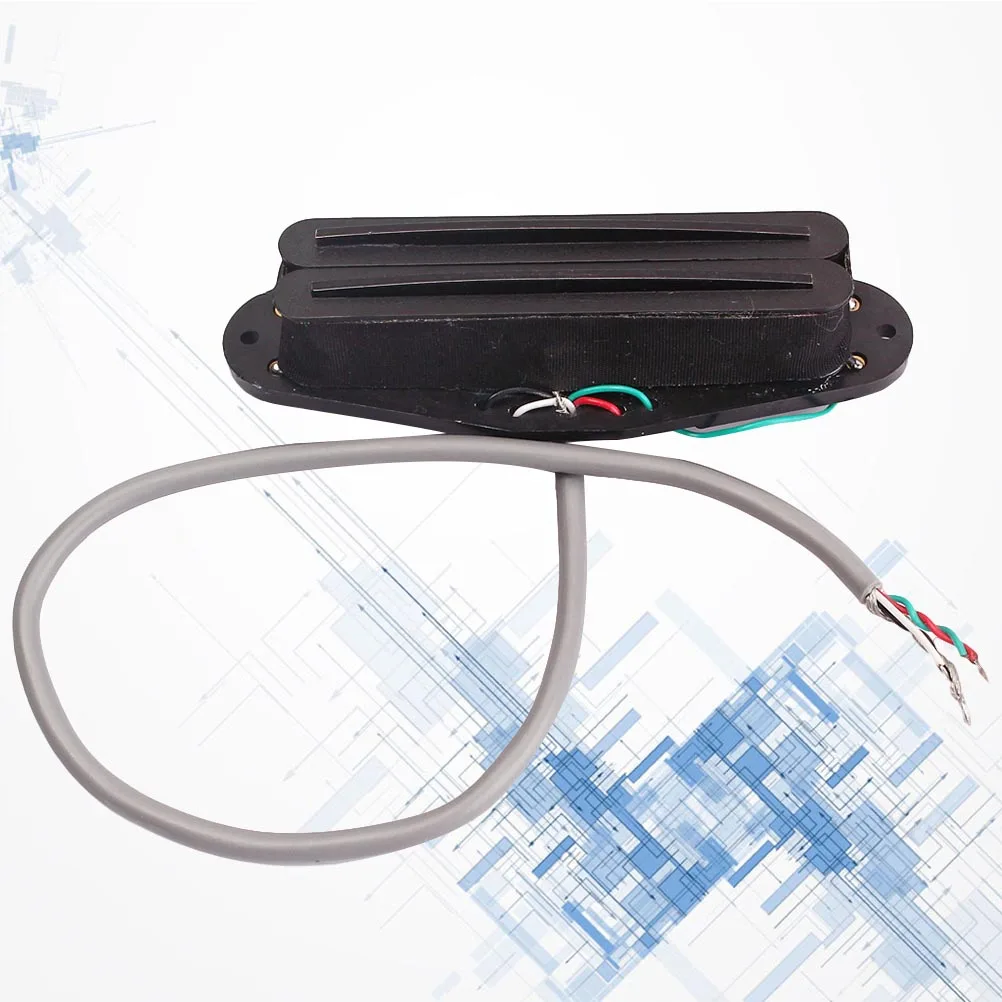 

Guitar Pickup 4 Wire Dual Hot Rail Single Coil Humbucker Fully Shielded High Output for St Electric Guitar Black