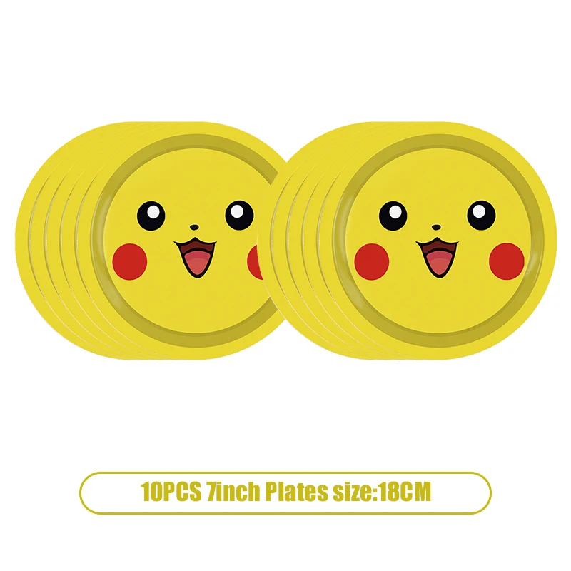 Pokemon Verjaardag Decoratie Set Pikachu Ballonnen Plaat Servet Cups Tafelkleed Banner Achtergrond Decor voor Jongens Kids Feestartikelen