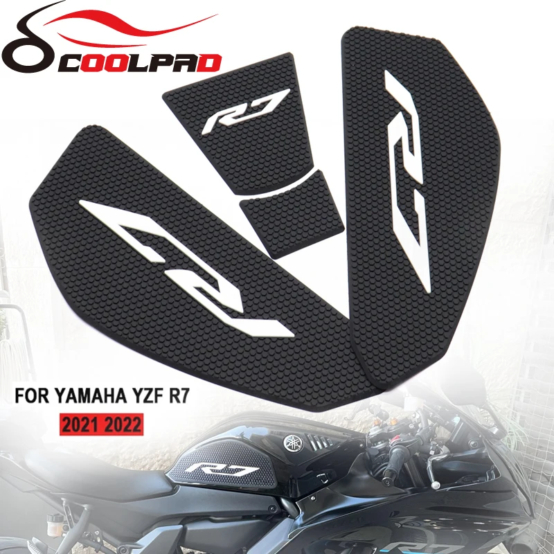 Motorcycle For Yamaha R7 YZF R7 YZFR7 Side Fuel Tank pad Tank Pads Protector Stickers Decal Gas Knee Grip Traction Pad Tankpad