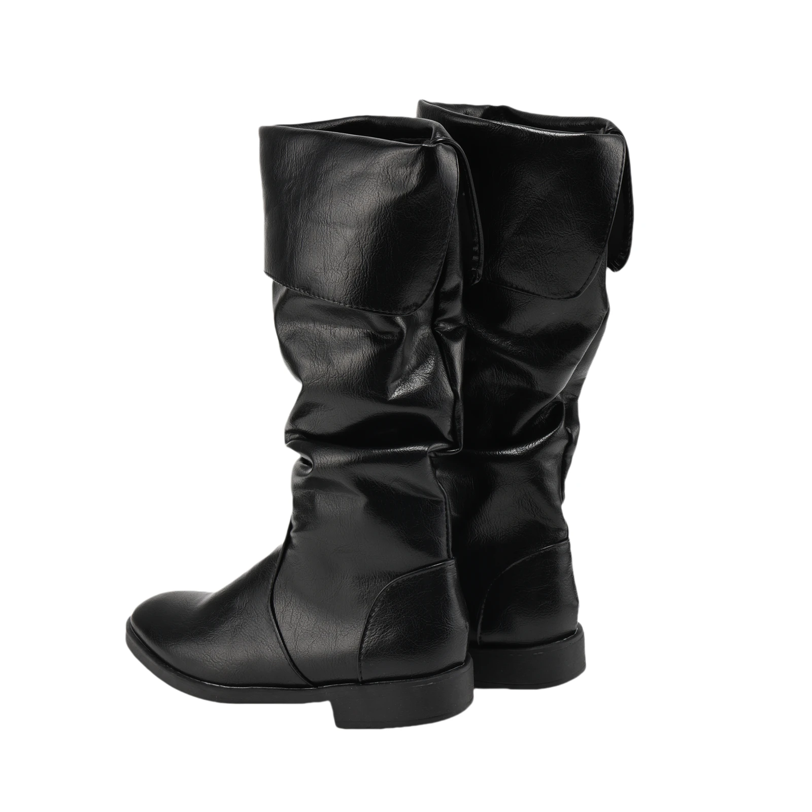 Renaissance Mittelalterliche Ritter-Piratenstiefel im Western-Stil, Schwarze Flache Jazz-Stiefel, Unisex, zum Anziehen, Wadenlang, Gothic Cosplay Schuhe 2026 – Detail 8
