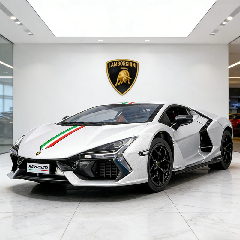 

НОВЫЙ 1:24 Lamborghini Revuelto суперкар из сплава, модель автомобиля, звук и свет, детские игрушки, коллекционные предметы, подарок на день рождения