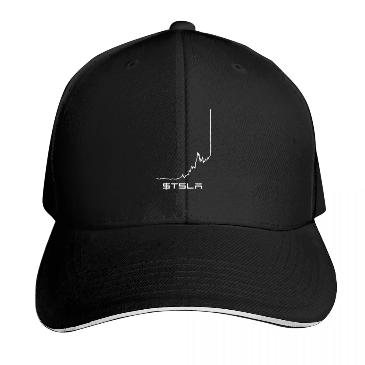 

$TSLA TO THE MOON WHITE PRINT Baseball Cap |-F-| Big Size Hat Christmas Hat men's big size hat For Women Men's