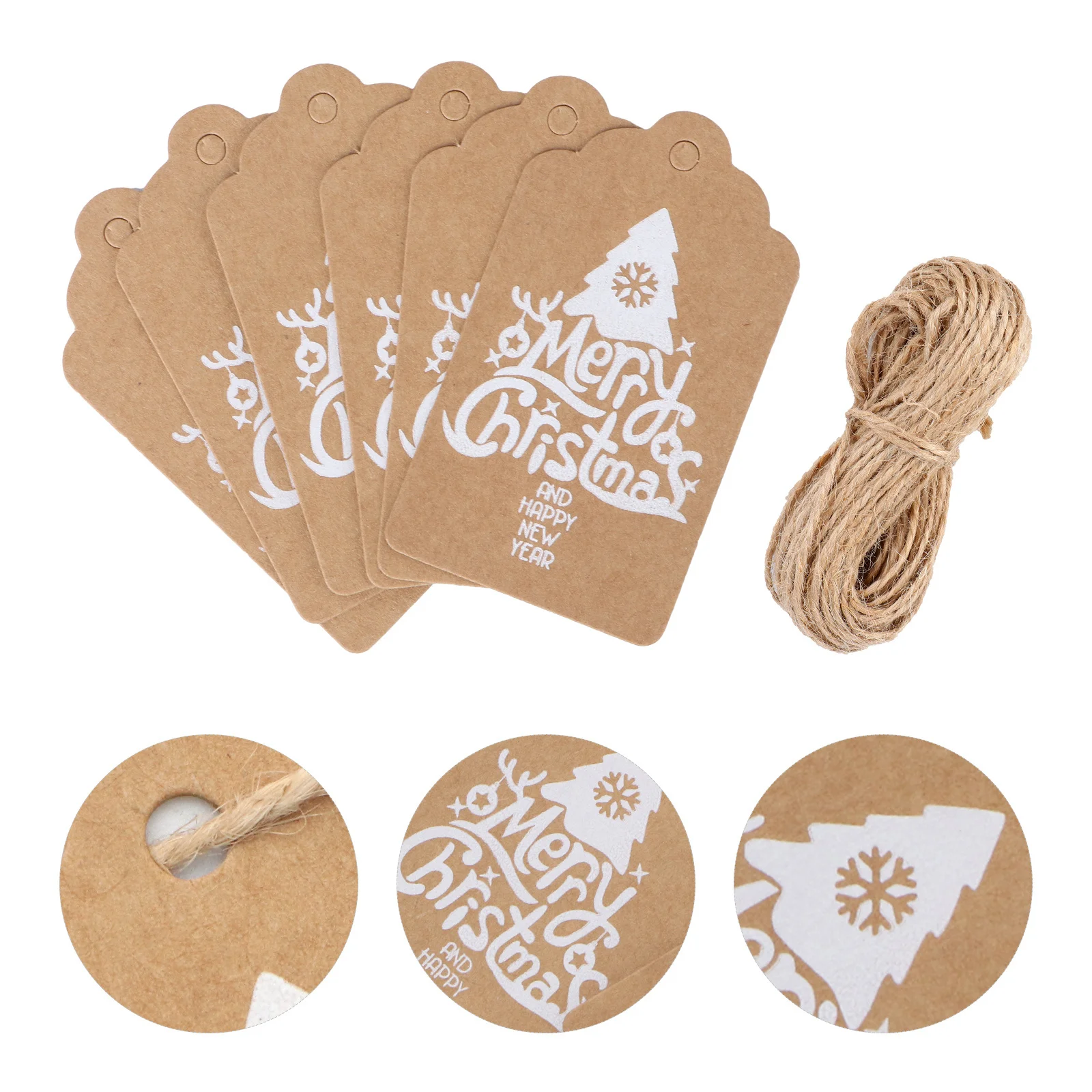 100 قطعة من علامات تعليق شجرة الكريسماس، تصميمات كلاسيكية ورقية، ملصقات هدايا مزخرفة خفيفة الوزن، علامات هدايا لحفلات عيد الميلاد، عطلة #6