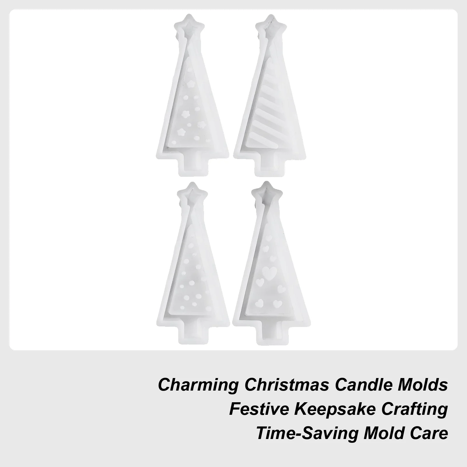 

Candle Casting Christmas Mold Christmas Tree Shape Ornament Mold 4 Pieces Silicone Elastic Easy Release Mould For Crafting Art