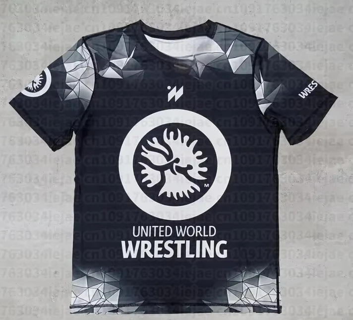 Fashion 2026 New Summer Men Kid United World Wrestling Sportswear Set T Shirt and Short for MMA Training Lightweight Comfortable